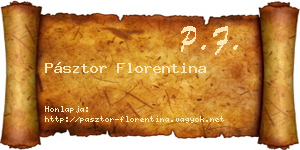 Pásztor Florentina névjegykártya